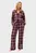 Женская пижама в клетку (рубашка, брюки)  LS FLNL SHIRT PJ PANTS SET