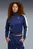 Женская синяя спортивная кофта T7 ALWAYS ON Short Track Jacket Women