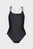 Женский черный купальник ELASTIC SOLID SWIMSUIT