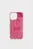 Рожевий чохол для телефона Diesel Oval D Glitter Case FW24 for iPhone 16 Pro Max