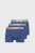 Мужские синие боксеры (3 шт) ESSENTIAL COTTON STRETCH TRUNK 3