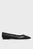 Женские черные кожаные балетки ESSENTIAL POINTED BALLERINA