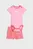 Детский розовый комплект одежды (боди, шорты) Minicats 2-Piece Set Baby