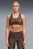 Женский коричневый топ с узором 4KEEPS Medium Support Sports Bra Women