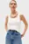 Жіночий білий топ 5X2 RIB SLIM SQUARE-NK TANK