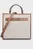Женская бежевая сумка TH LOGO LEATHER MED SATCHEL CAN