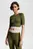 Жіночий зелений топ SLIM SEAMLESS CROPPED SS TEE
