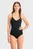 Жіночий чорний купальник Swim Women’s V-Neck Cross-back Swimsuit