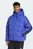 Мужской синий пуховик Essentials Climawarm 3-Stripes Puffer Hooded