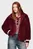 Женская бордовая куртка THC FAUX FUR VARSITY
