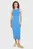Женское голубое платье SLIM 5X2 RIB MIDI