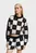 Жіночий картатий джемпер GEO CROCHET CROP