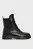 Женские черные кожаные ботинки Malou