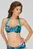 Женский голубой лиф от купальника с узором