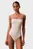 Жіночий білий купальник з візерунком BANDEAU