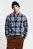 Мужская темно-синяя рубашка в клетку REG TARTAN MELANGE CHECK