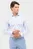 Мужская голубая рубашка с узором SLIM FIT