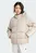 Женский бежевый пуховик Essentials 3-Stripes Mid Down Hooded