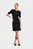 Жіноча чорна сукня BUTTON SSLV DETAIL DRESS