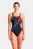 Женский черный купальник с узором RIPPLES SWIMSUIT U BACK B