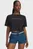 Женская черная футболка UA W WM CROP SS-BLK
