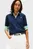 Жіноче темно-синє поло TH SCRIPT LYOCELL ZIP SS POLO