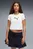 Женская белая футболка Graphic Slim Ringer Baby Tee Women