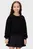 Детское черное платье LOGO AOP FLEECE