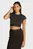 Жіночий чорний топ RIB CROP TEE