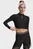 Женский черный топ HeatGear Crop Mock LS