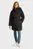 Женская черная куртка LOGO BELT LONG PUFFER