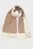 Женский бежевый льняной платок LINEN BLEND EMBLEM PAREO SCARF