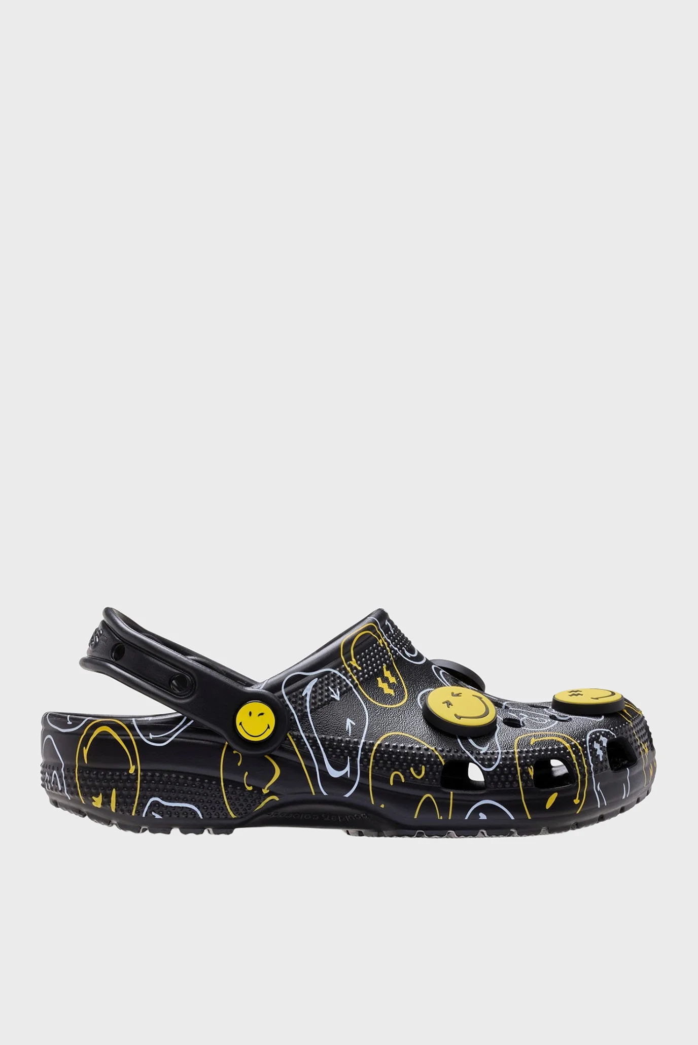 Чорні клоги з візерунком CROCS 211693-90H — MD-Fashion