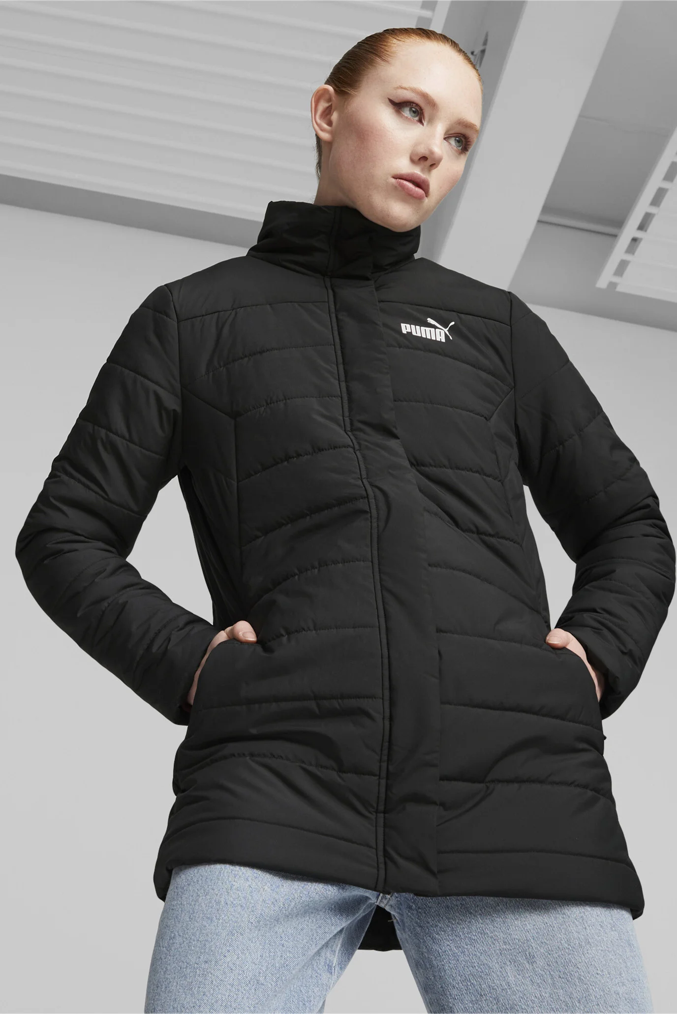 Женская черная куртка ESS+ Women's Padded Jacket PUMA 675364 — MD