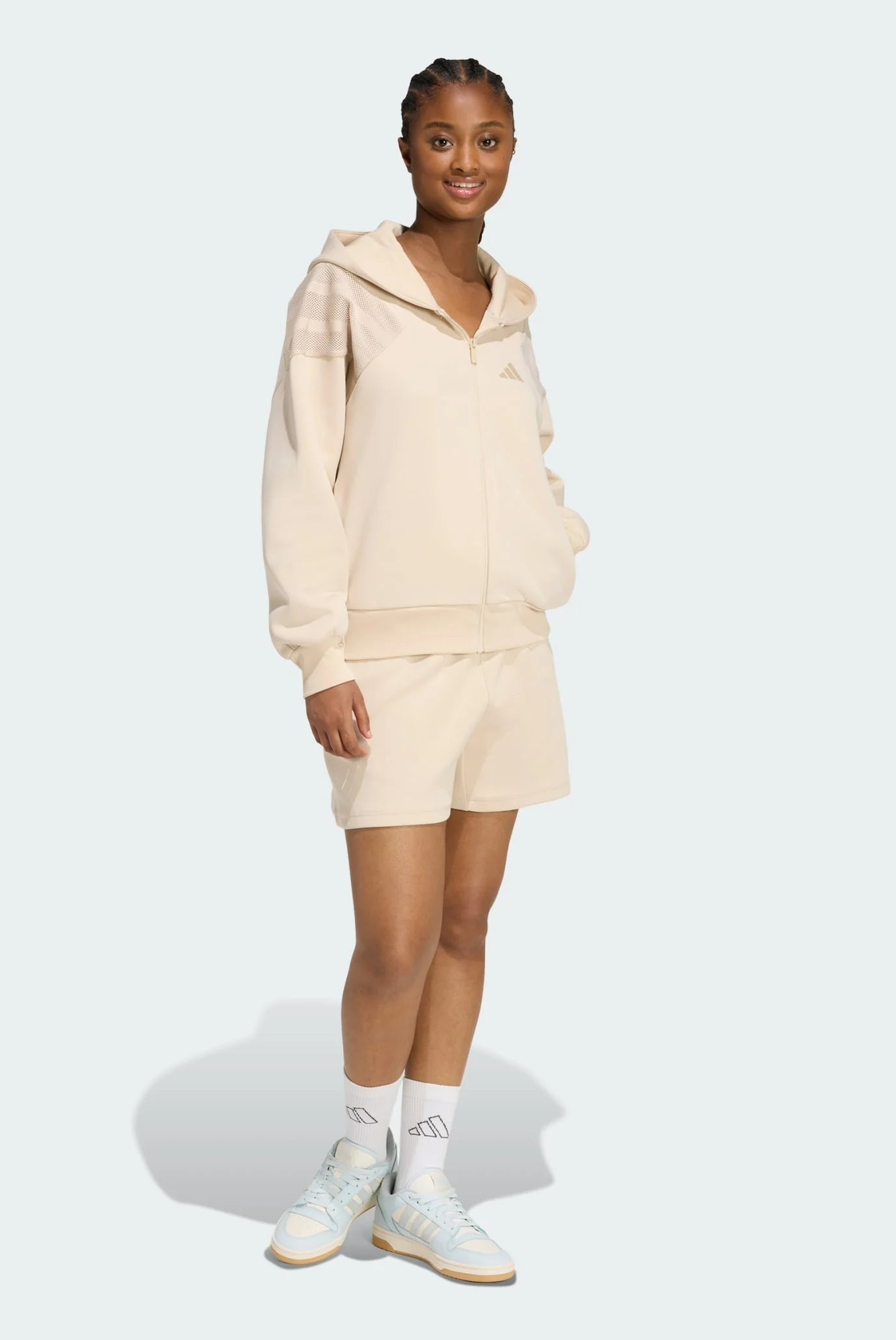 Жіноче бежеве худі FUTURE ICONS THREE STRIPES adidas KB4233 — MD