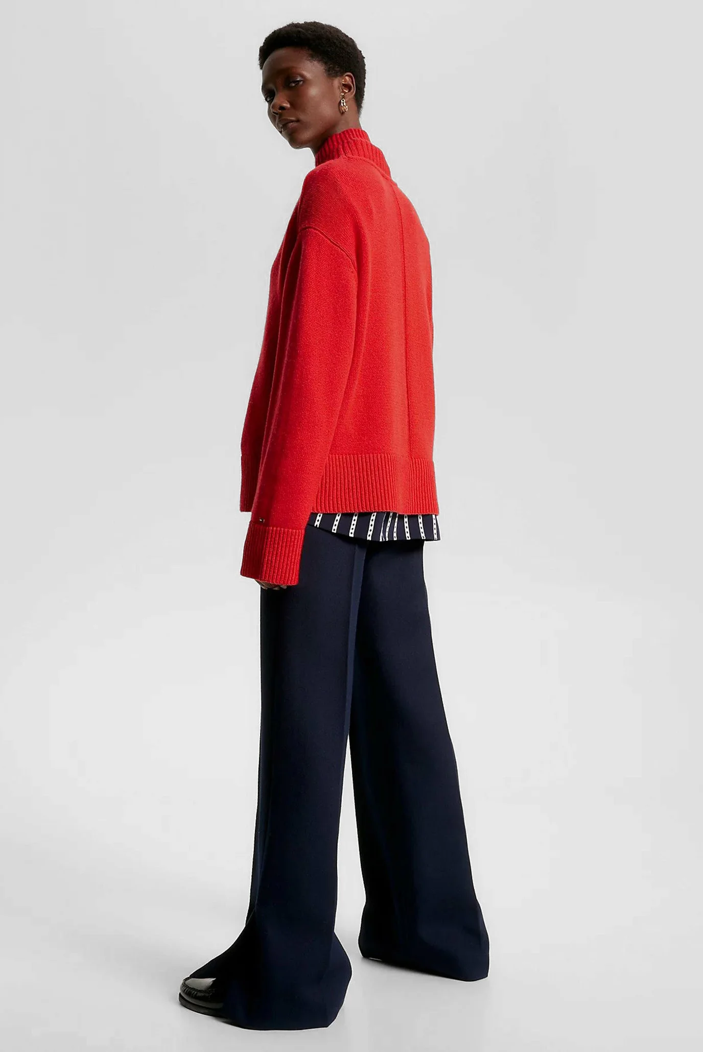 Жіночий червоний светр WOOL BLEND MOCK-NK Tommy Hilfiger