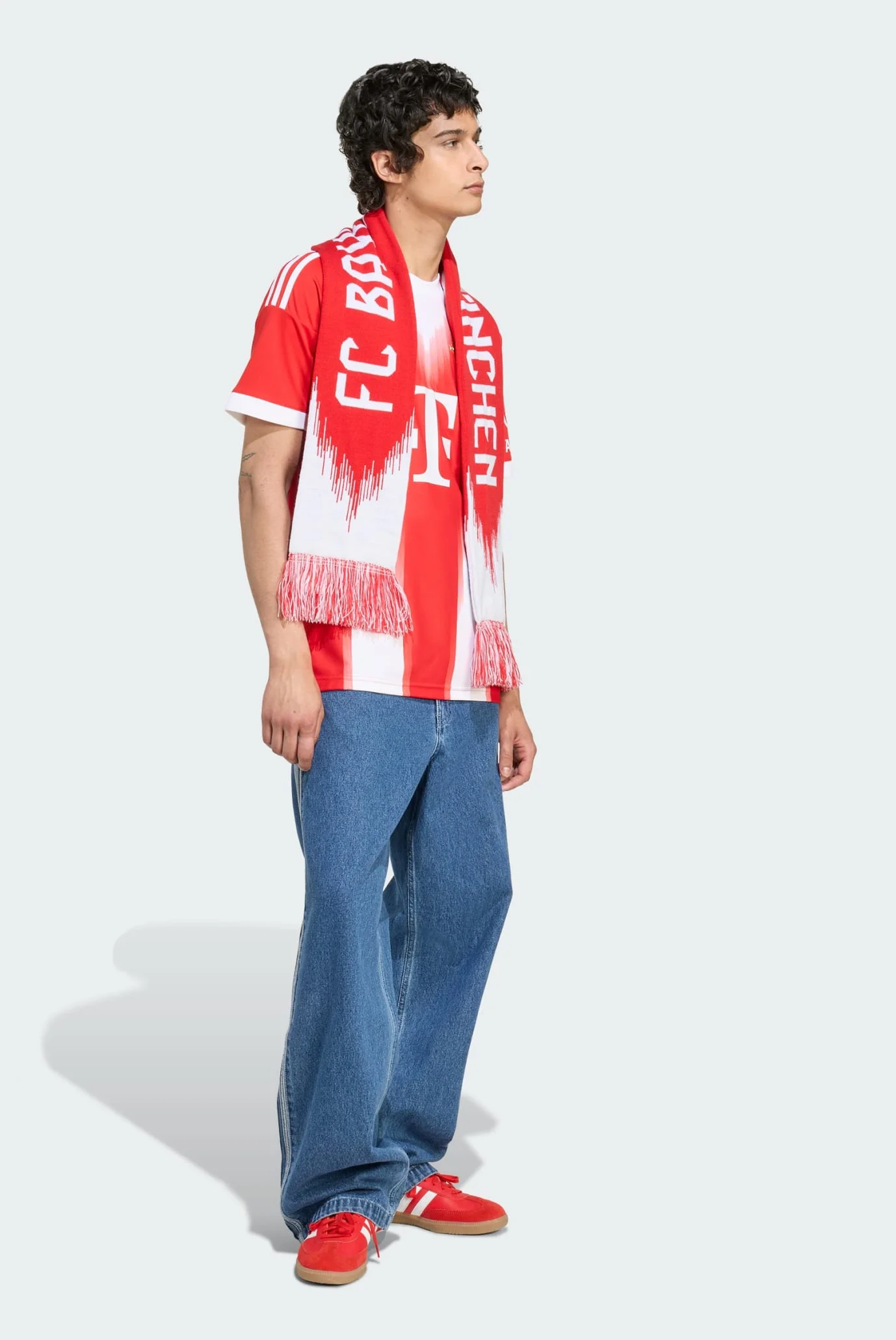 Мужская красная футболка FC Bayern 25/26 Home adidas JJ2137 — MD