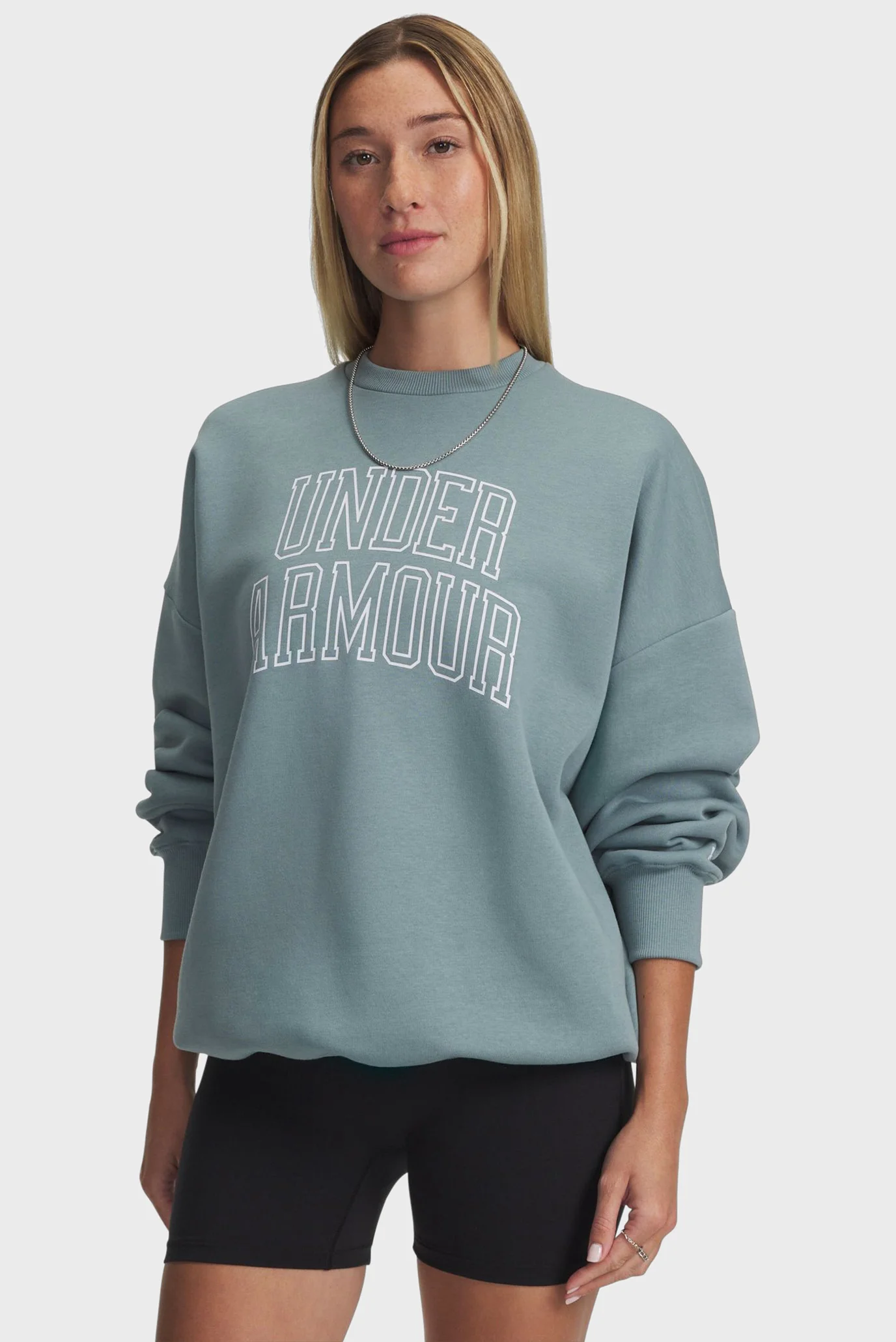 Женский мятный свитшот Rival Flc OS Varsity Crew Under Armour