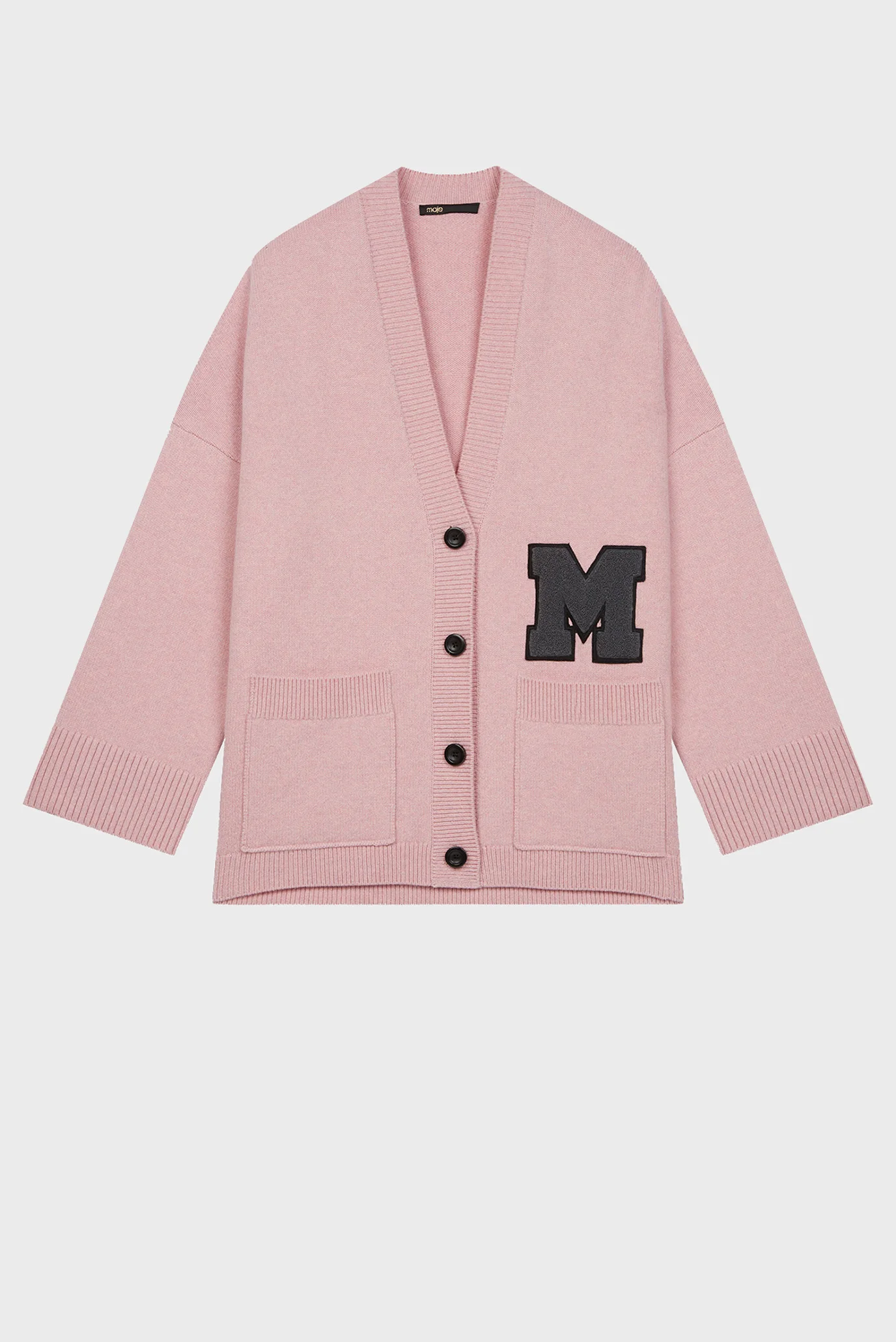 Женский розовый шерстяной кардиган MAJE MFPCA00225-ROSE — MD-Fashion