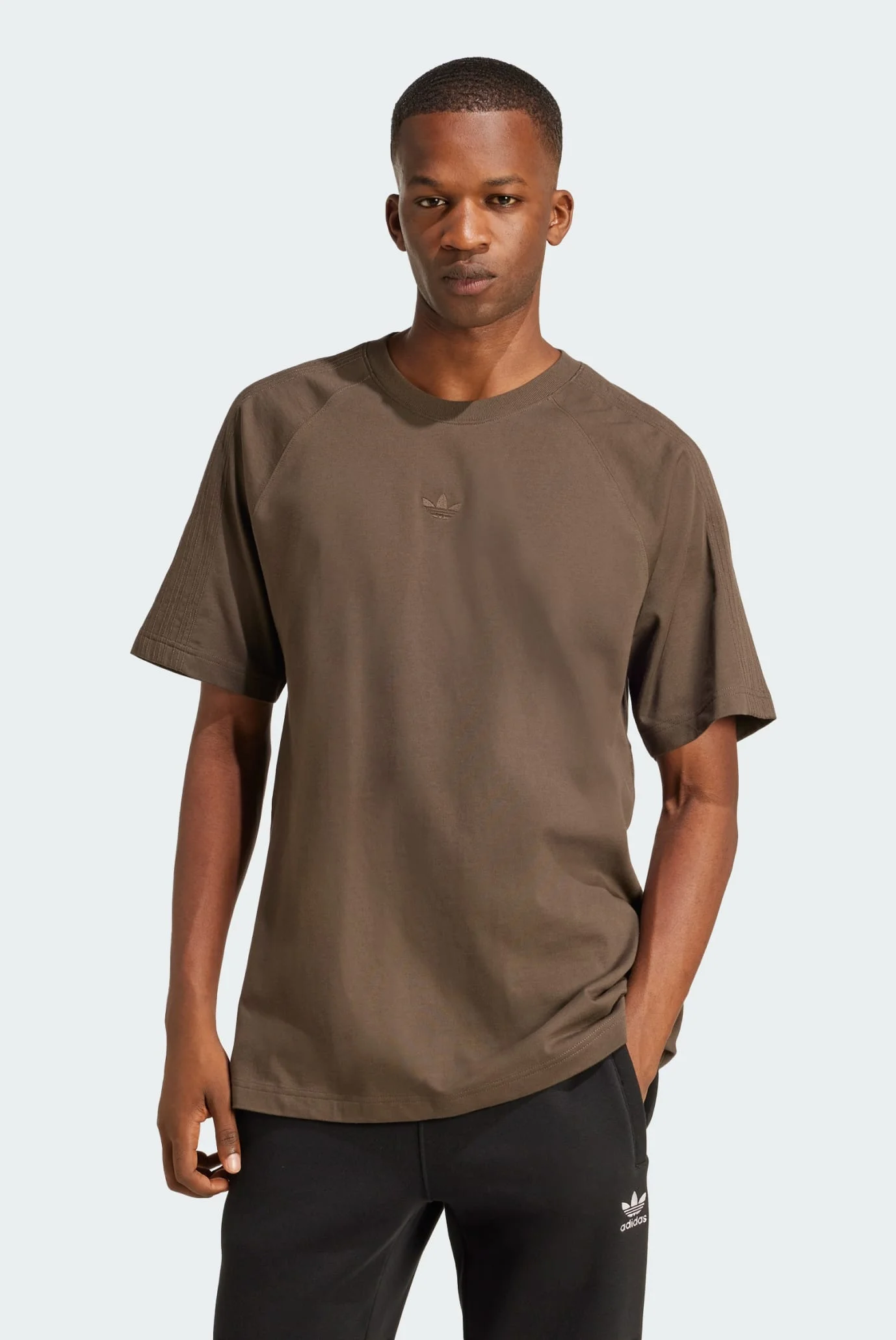 Мужская коричневая футболка Premium Essentials adidas JD3276 — MD