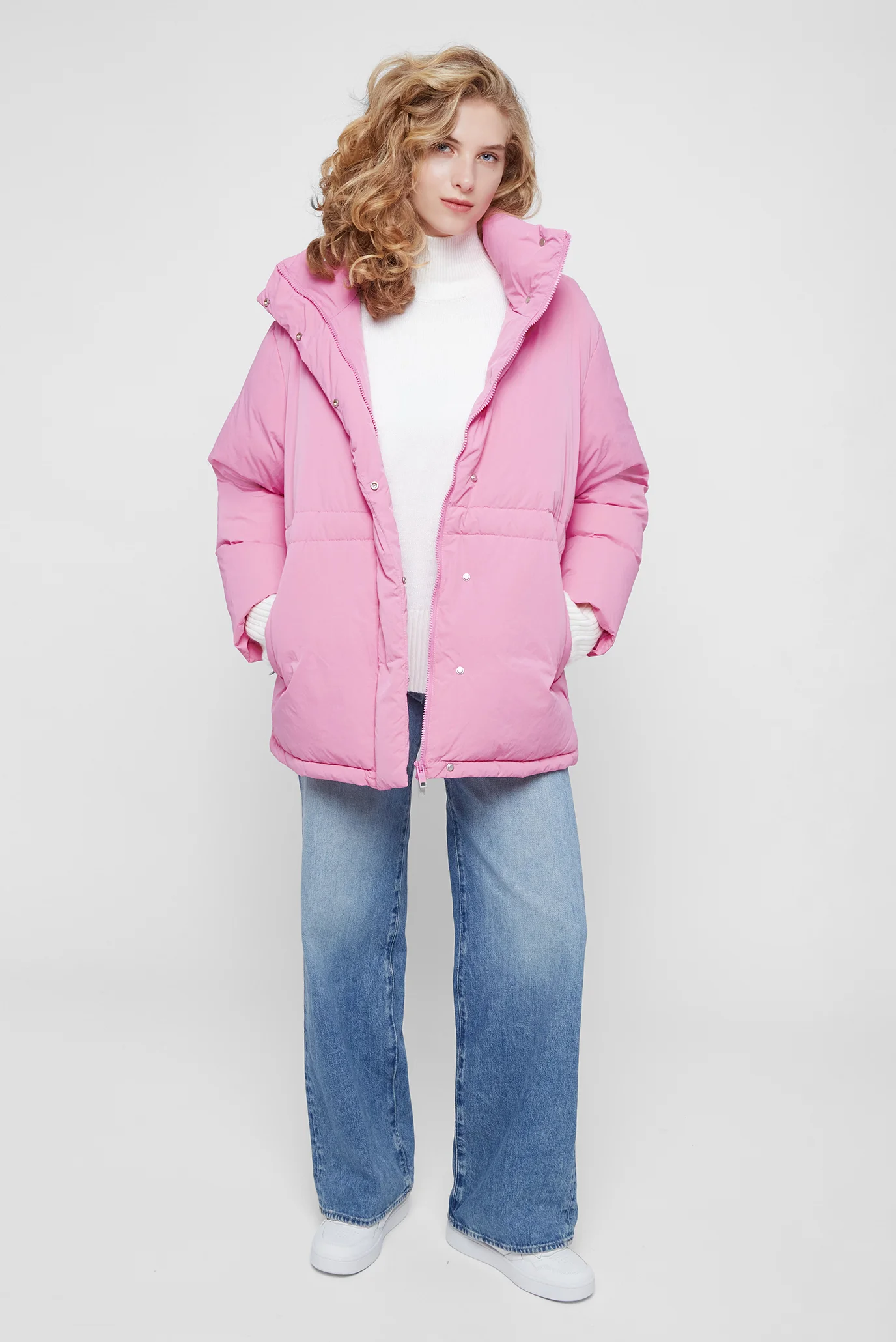Жіночий рожевий пуховик PRPY PWOUTSKM0036 — MD-Fashion