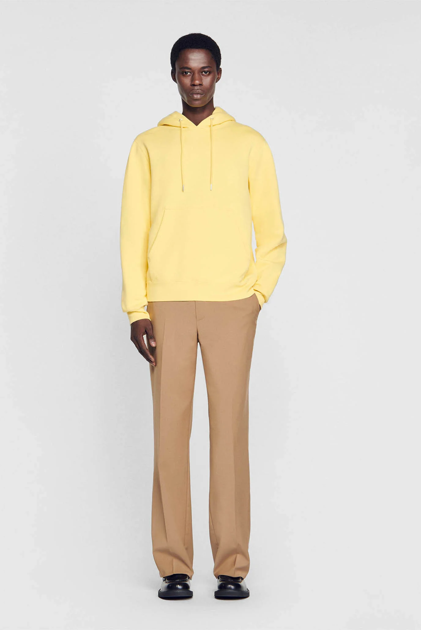 Чоловіче жовте худі Sandro SHPSW00458_YELLOW LEMON — MD-Fashion