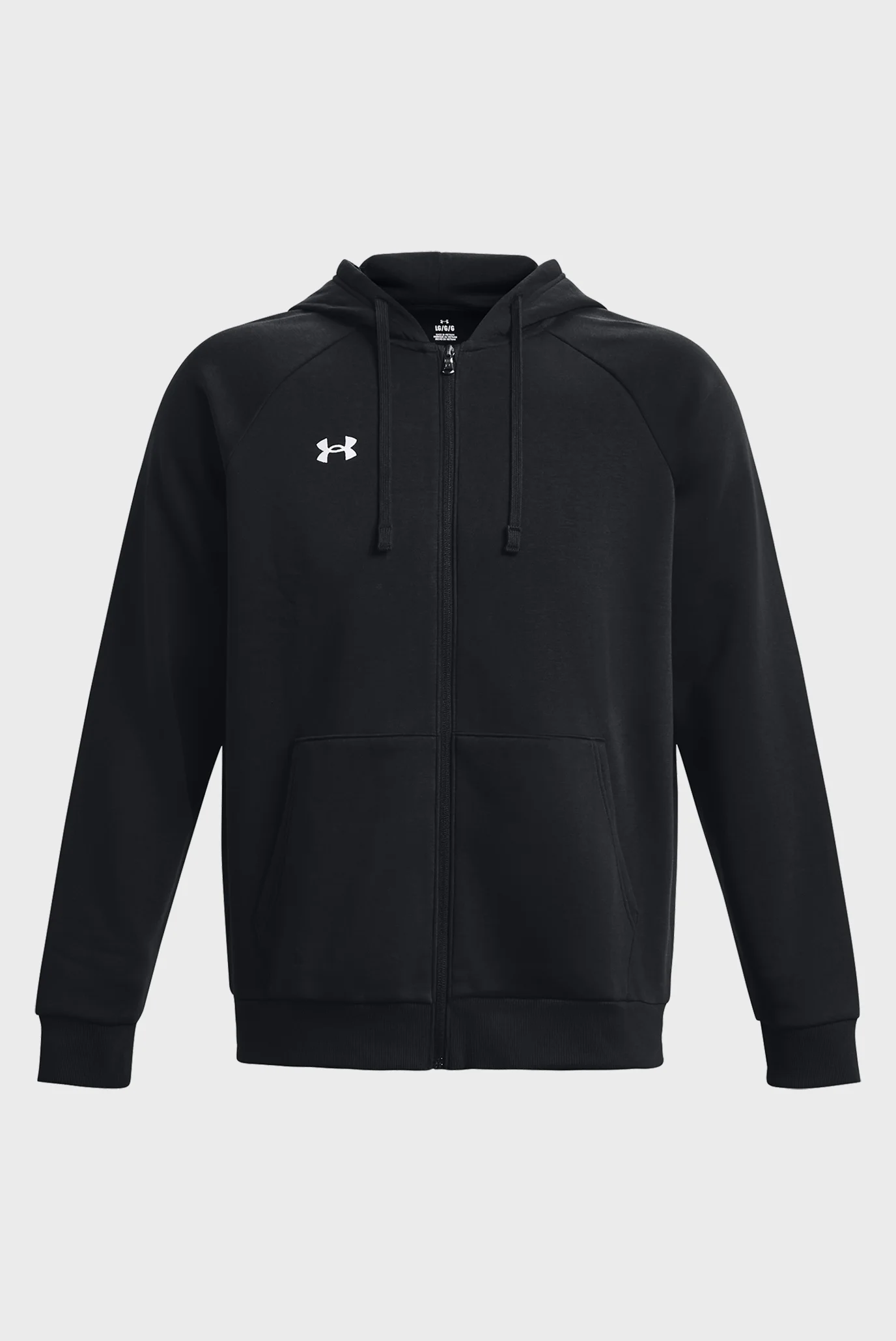 Мужское черное худи UA Rival Fleece FZ Hoodie Under Armour 1379767