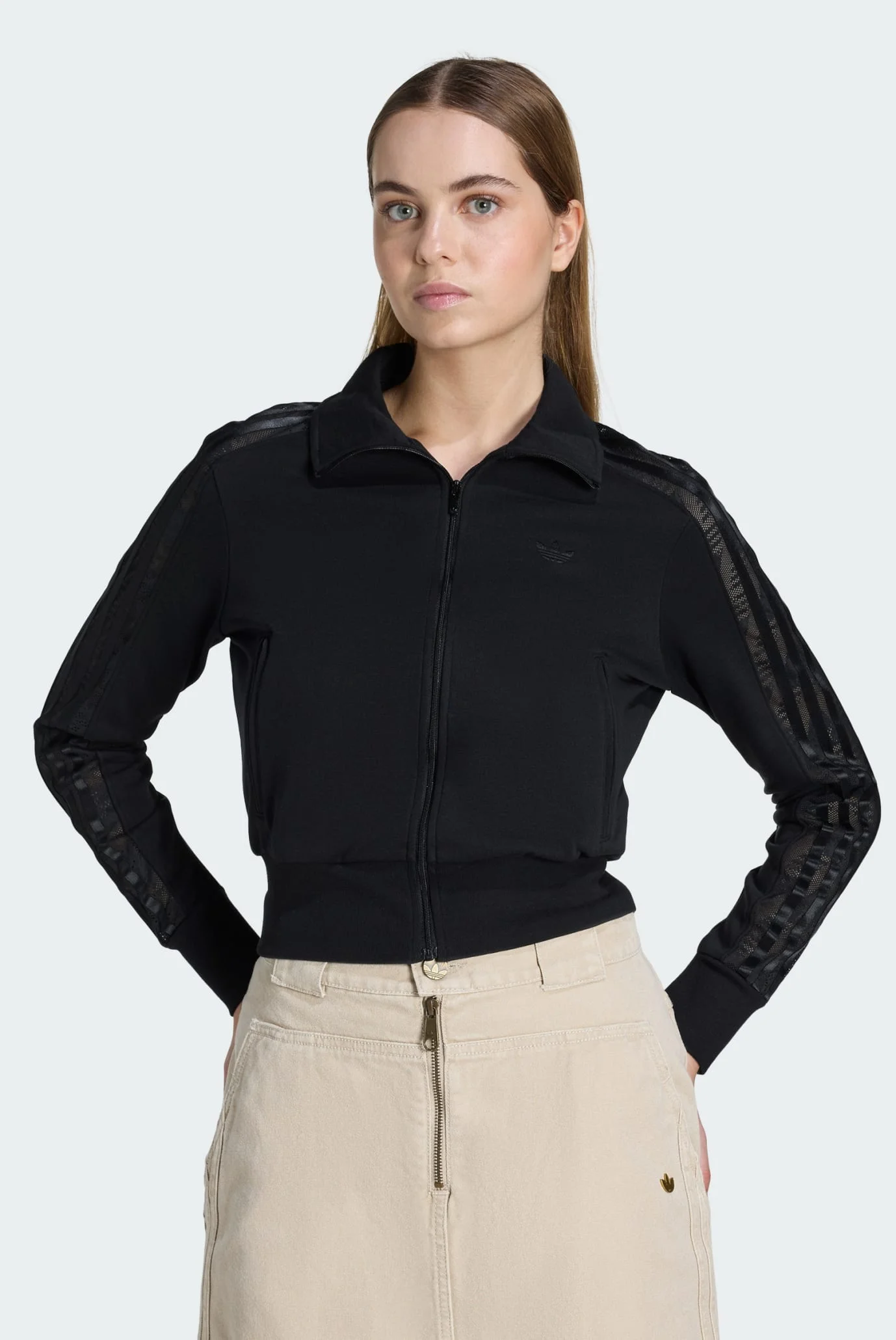 Женская черная спортивная кофта FIREBIRD LACE adidas KC8149 — MD