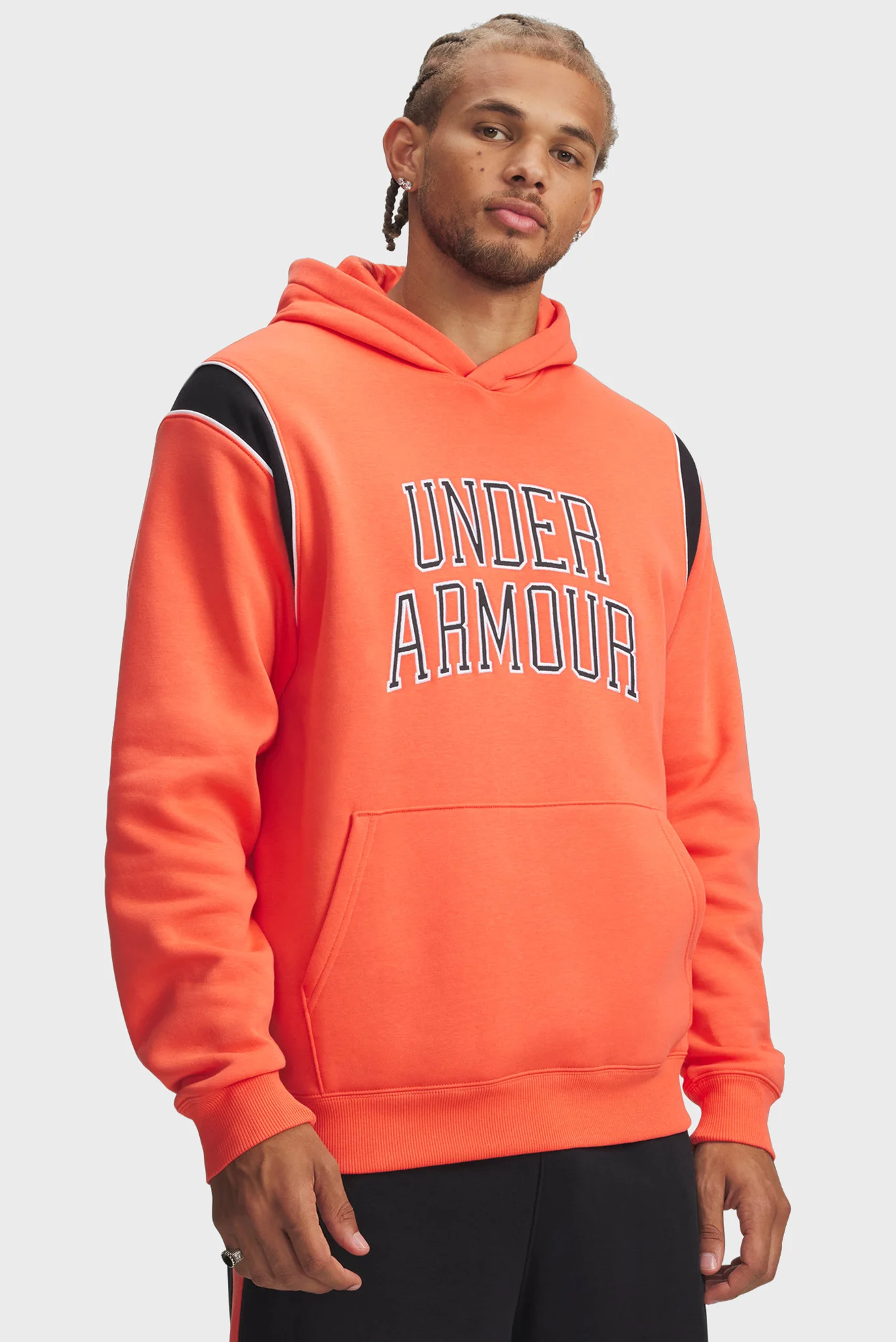 Мужское оранжевое худи UA Rival Fleece Nov Hoodie Under Armour