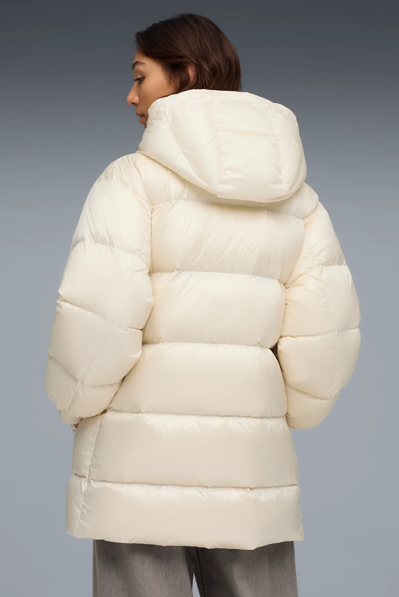 Женский белый пуховик Style Hooded Down Jacket Women PUMA