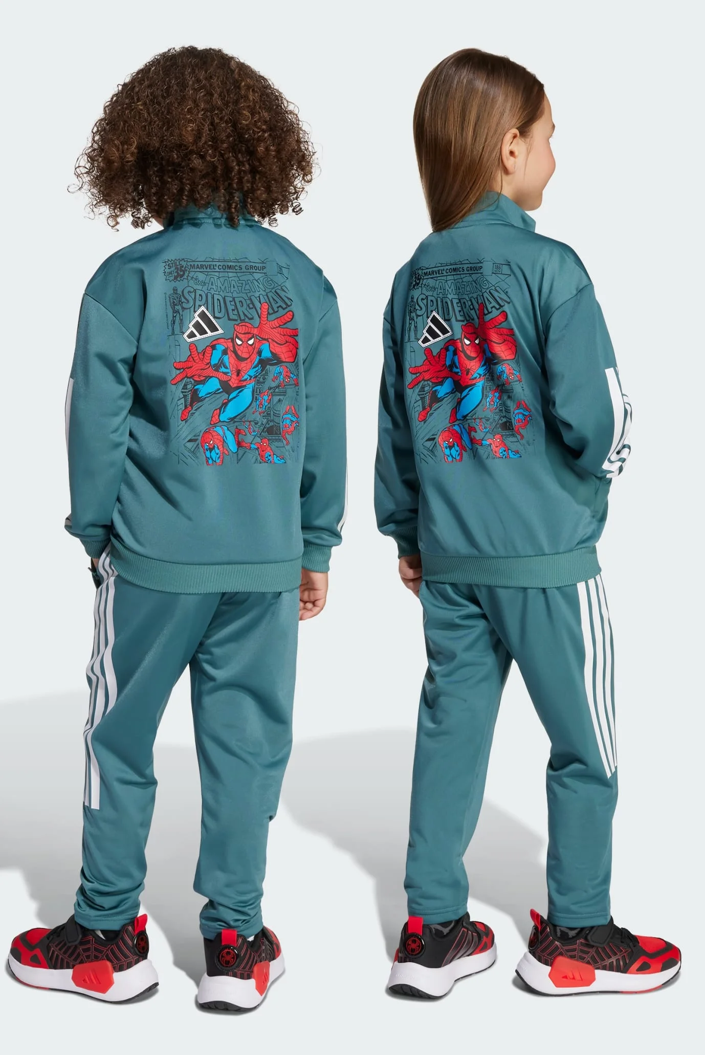 こども服　まとめ売り　マーキーズ　アディダス　NIKE　120 130 Дитячий зелений спортивний костюм (кофта, штани) Marvel Spider-Man