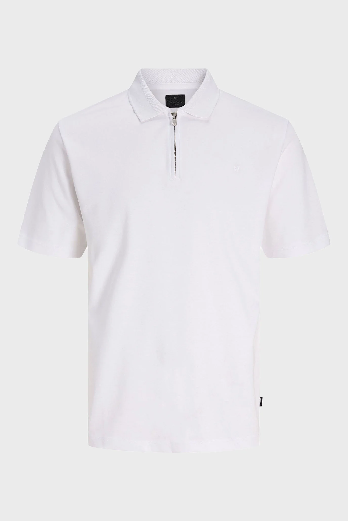 Мужское белое поло JPRBLAETHAN Jack & Jones 12292992-BRIGHT WHITE
