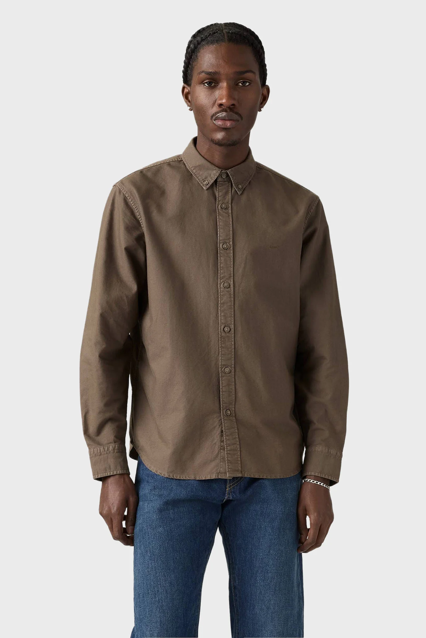 Чоловіча оливкова сорочка Levi's® A7210;0051 — MD-Fashion