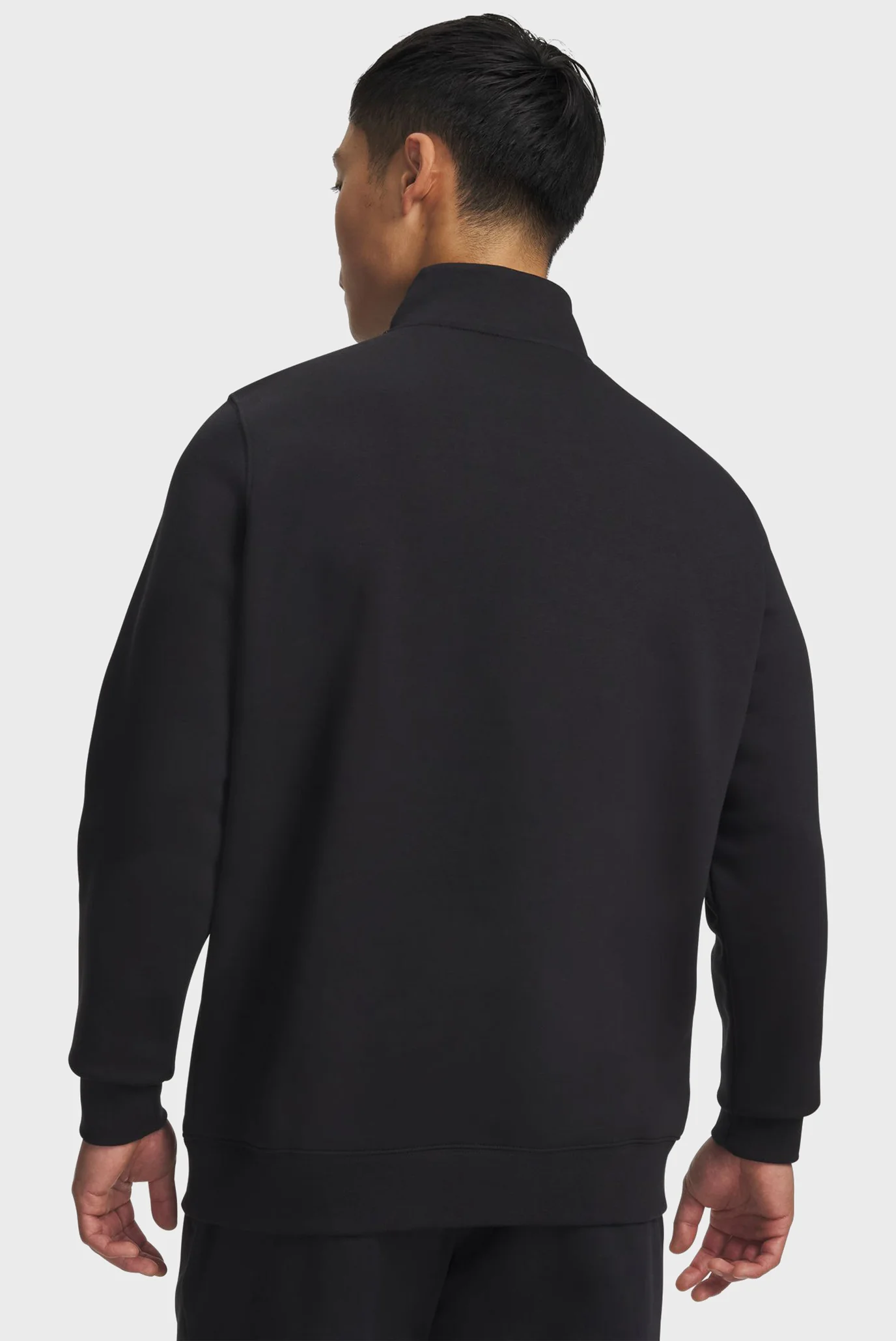 Мужская черная спортивная кофта UA Icon Fleece 1/4 Zip Under